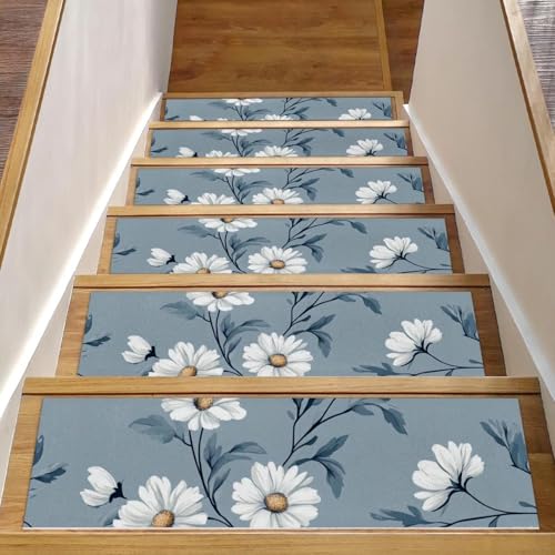 Alfombra para peldaños de madera en escaleras interiores de casas con niños y perros x15 2
