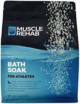 Natural Epsom Salts for Soaking for Pain-Muscle Recovery Bath Soak, Arnica and Essential Oils and Turmeric- Magnesium Soak Bath, Muscle Relief & Joint Soother, Foot Baths 29oz Muscle Rehab