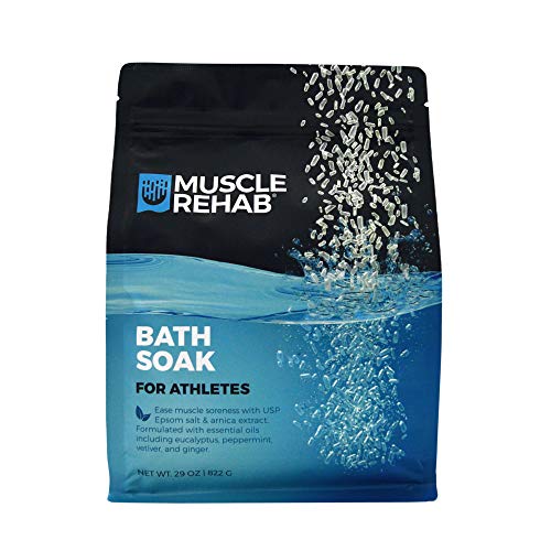 Natural Epsom Salts For Soaking For Pain-Muscle Recovery Bath Soak, Arnica And Essential Oils And Turmeric- Magnesium Soak Bath, Muscle Relief & Joint Soother, Foot Baths 29Oz Muscle Rehab #TOP21
