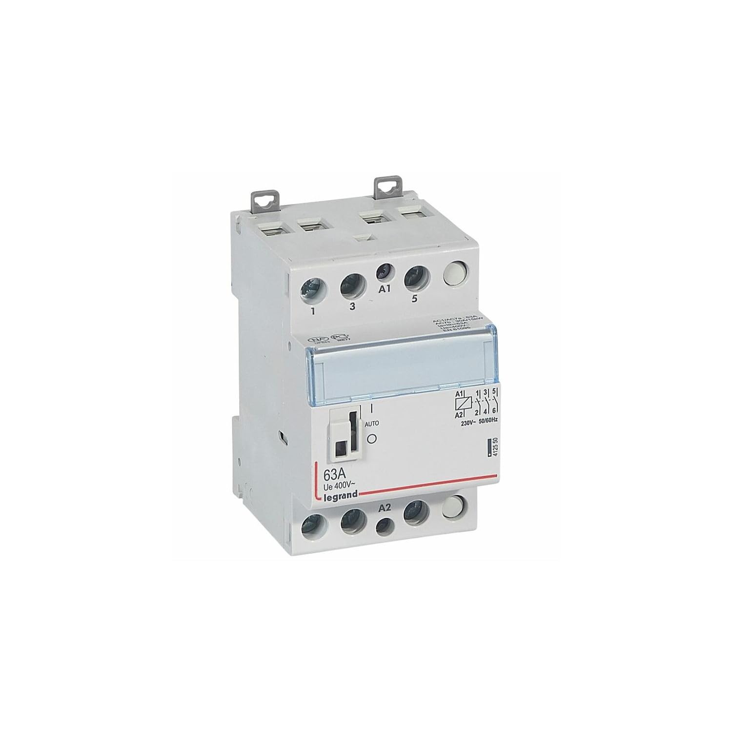 412550 Legrand - Contacteur Jour Nuit Triphasé 3p Bobine 230v - 63a - Contact 3no - 3 Modules