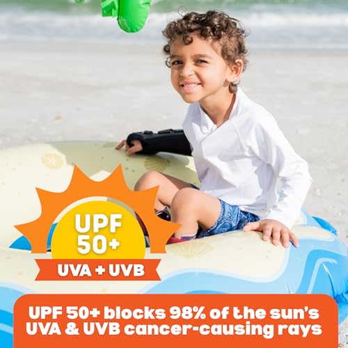 Image of SwimZip UPF 50+ Long Sleeve Rash Guard for Boys' and Girls' - Baby, Toddler, Kids