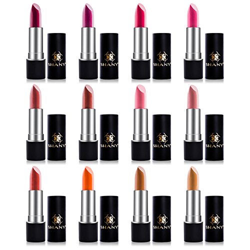 SHANY Slick & Shine Lipstick Set - 12 Matte color Long Lasting & Moisturizing Lip Colors with Vitamin E and Aloe Vera. - Thumbnail 2