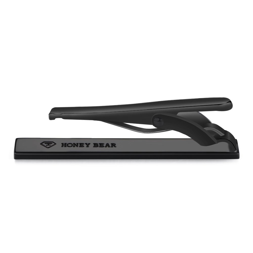 HONEY BEAR 4 cm Męski Chłopięcy Skinny Tie Clip Bar do Wąskiego Krawata Prezent Ślubny 4 cm