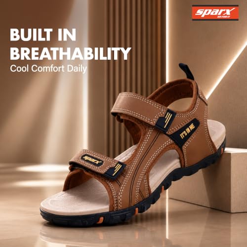 Image of SPARX Outdoor Sandals for Men - Adjustable, Comfort Velcro closure Sandals with Cushioned Footbed, Secure Fit, Durable Sole & All-Day Walking Comfort