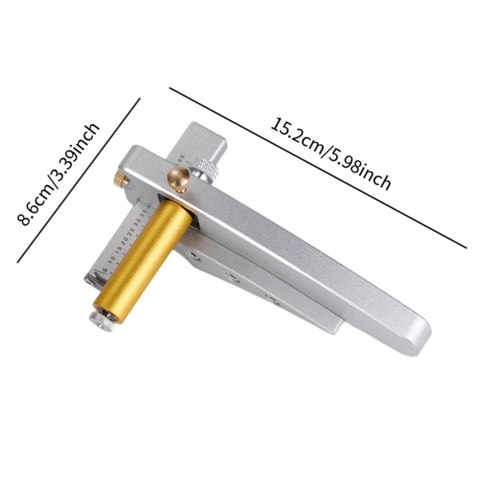 Cortador de correa de cuero con escala y mango, herramienta de corte de cinturón de cuero de aleación de aluminio para manualidades de cuero
