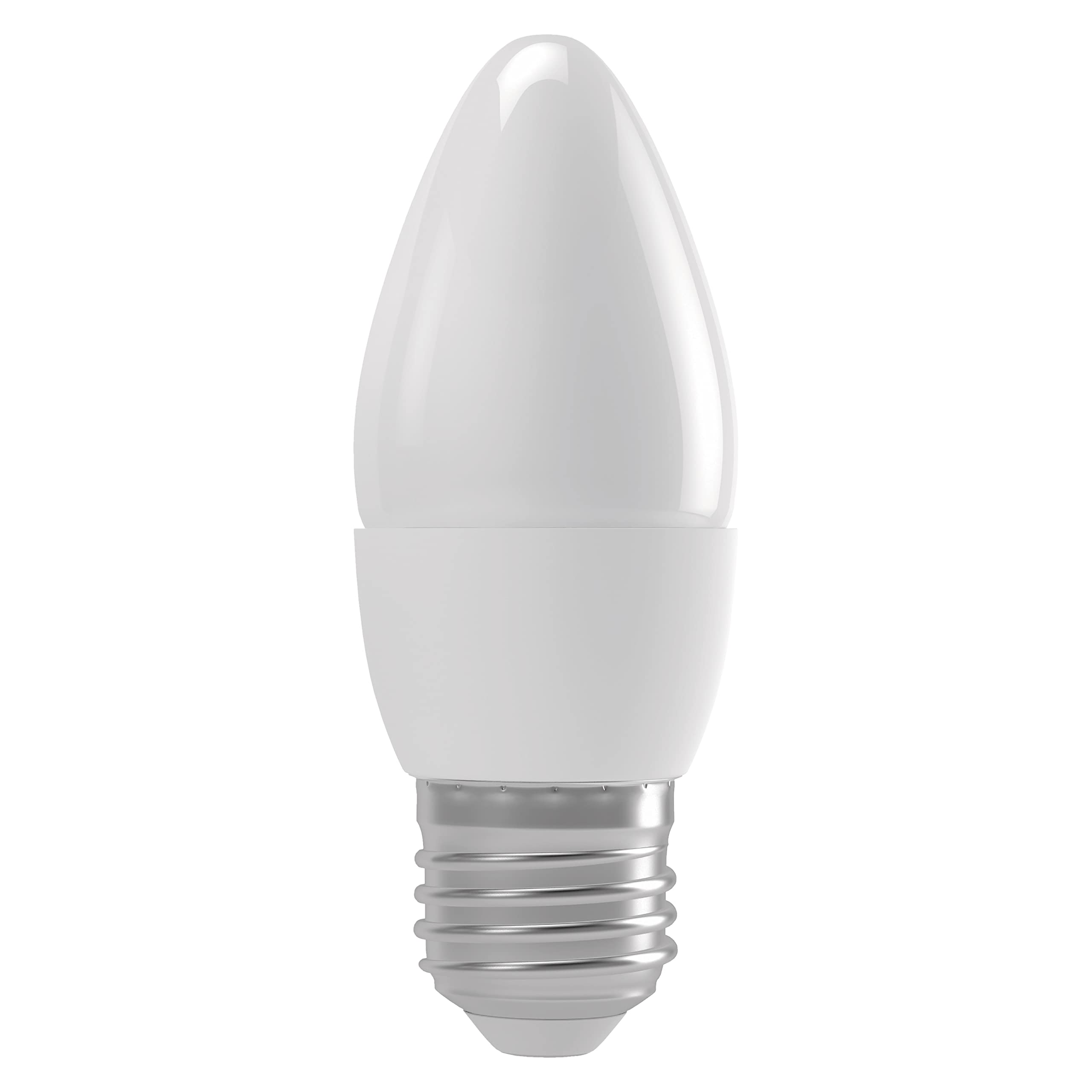 Emos * Model A +, lampadina a LED Candle 6 W E14 bianco caldo, vetro, 6 Watts, E27, trasparente, 3,8 x 3,8 x 13 cm