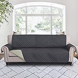 Rose Home Fashion Reversible Cover for Extra-Wide Couch, Sofa Cover, Extra-Wide Couch Cover for Dogs, Extra-Wide Couch Covers for Pets, Couch Slipcover, Machine Washable (Sofa-Extra Wide: Grey/Beige)