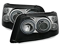 AD Tuning GmbH & Co. KG Angel Eyes Scheinwerfer Set, geeignet für VW T5 (4/2003-8/2009). Ausführung: Klarglas Schwarz.