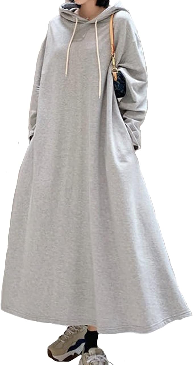 Amazon Co Jp ジェイストア ロング パーカー ワンピース 春 夏 ゆったり フレア Aライン マタニティ ワンピ レディース M 3xl 服 ファッション小物