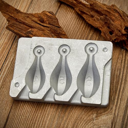 MOPHOEXII Bank Sinker Lead Mold with 2.1LB Lead Sheet, Fishing Weight Molds with 3 Mold Cavities, 4 oz, 5 oz, 6 oz, Without Handle by MOPHOEXII - Image 4