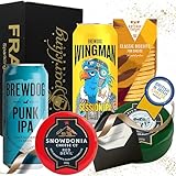 Beer and Cheese Hamper – Craft Beer Gift Set with 2 Brewdog IPAs (440ml), Award-Winning Cheese & Biscuits Snacks – Birthday, Thank You or Father’s Day Gifts for Men