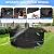 Funshot Outdoor Furniture Cover, Heavy Duty Round Outdoor Table Cover, Patio Furniture Covers Waterproof, 62"Dia x 28"H, Black