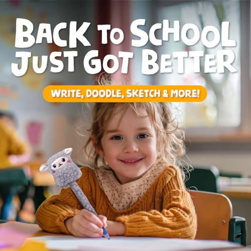 Image of BUNMO Cute Pens - Plush Fun Pens w /Soft Grip & 6 Colorful Refills - Gifts for Tweens - Fun Pencils for Kids - Bunny, Lamb, and Chicken - Gift for Teens - Squishies for Kids - Tiny Trio 3 Pack