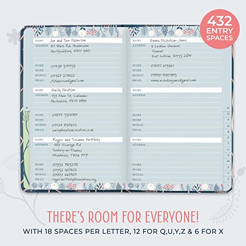 Boxclever Press Small Address Book With Over 400 Spaces! Hardcover Address Book With Alphabetical Tabs, Pocket & Change Of Address Labels. Stunning Address Books - 8 X 5'' #TOP2