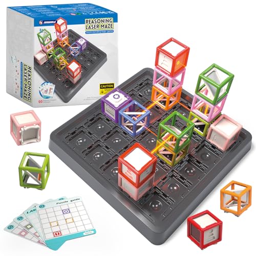 VkotaVkoty Stem Light Path Maze, Ultimate STEM Toy for Boys Age 8-12, Logic Game with 60+ Challenges, Perfect 8-12 Year Old Boy Birthday Gift to Cultivate Spatial Planning & Scientific Exploration