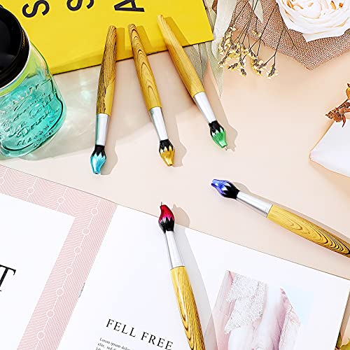 Outus Bamboo Brush Shape Ballpoint Pen Novelty Retractable Paintbrush Ink Pens For Art Activities And School Stationery, Christmas Halloween Near Year Present (5 Pieces) #TOP3