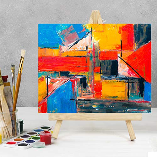 Tischstaffelei aus Holz im 4er Pack für kleine Kunstwerke und Dekoration
