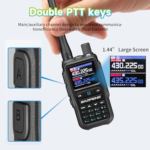 Image of BAOFENG UV5RMINI Two Way Radio NOAA Weather Radio Dual PTT 999CH Survival Radio APP Programming Copy Frequency Ham Radio