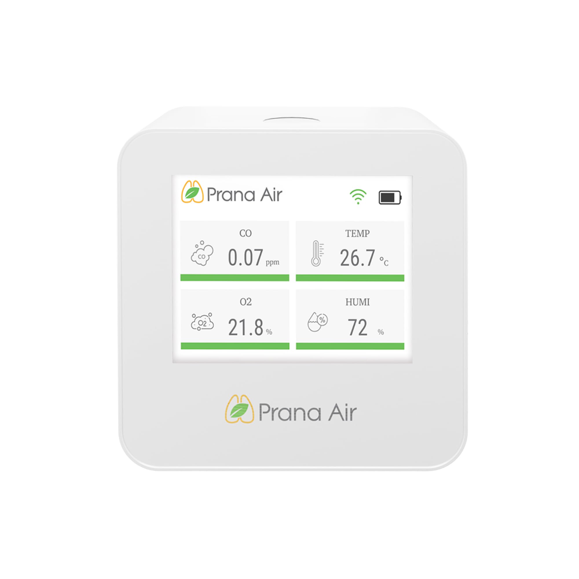 Prana Air OxyCO Air Oxygen Monitor | Detecting O2, CO, Temperature & Humidity | WiFi Connectivity Via Mobile & TV Apps, and AQI Dashboard-image-32