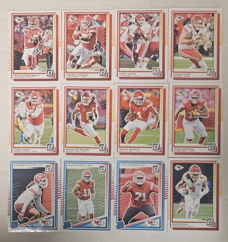 2025 Donruss Football Panini Kansas City Team Set Chiefs 12 Cards W/Drafted Rookies