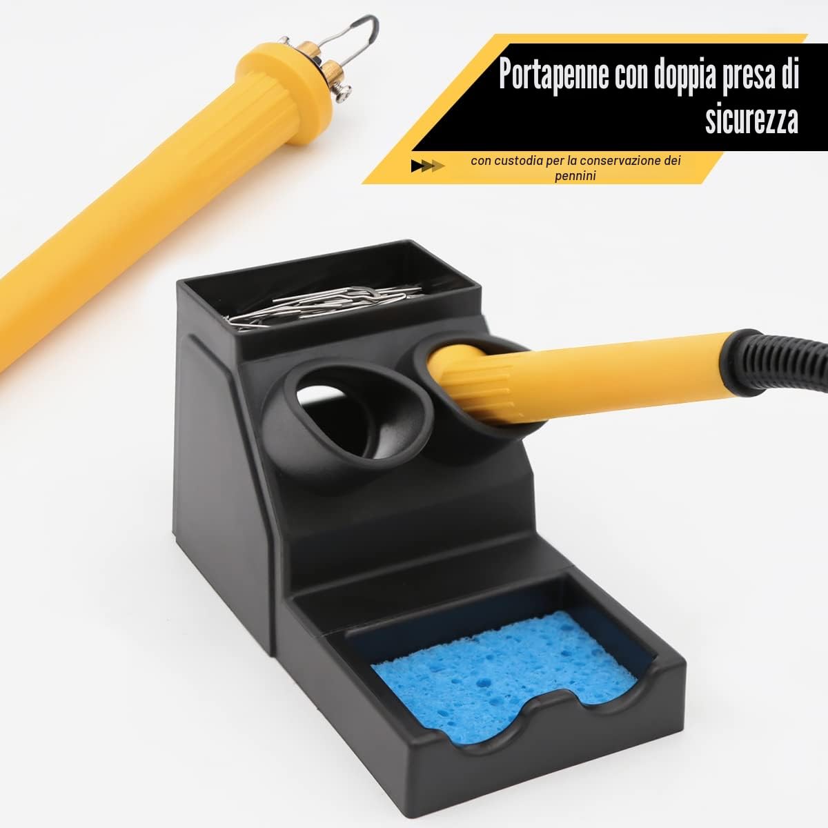 Macchina per Pirografia, Luriseminger 60W Pirografo per Legno Professionale Digitale Temperatura Regolabile 0-700 ℃ Pirografia Legna 2 Penne 30 Teste di Penna per Legno, Pelle, Zucca