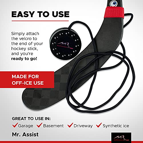 Mr. Assist Hockey Trainer - For Passing Pass Catching Stickhandling - Better In-Game Puck Handling Softer & Faster Hands - Off-Ice Practice Device - Professional Grade Equipment #TOP2