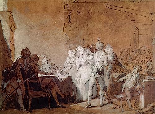Toile l'Arrestation de Charlotte Corday Boilly en haute définition 60x90cm