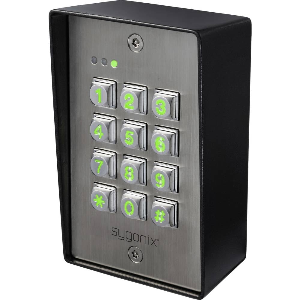 Sygonix SY-6888064 Codeschloss Oberflächenmontage 12 V DC/AC, 24 V DC/AC IP65 mit beleuchteter Tastatur