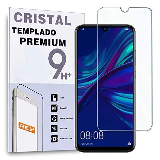 REY Protector de Pantalla para Huawei P Smart Plus 2019 - P Smart 2019 - Honor 10 Lite - P Smart 2020, Cristal Vidrio Templado Premium