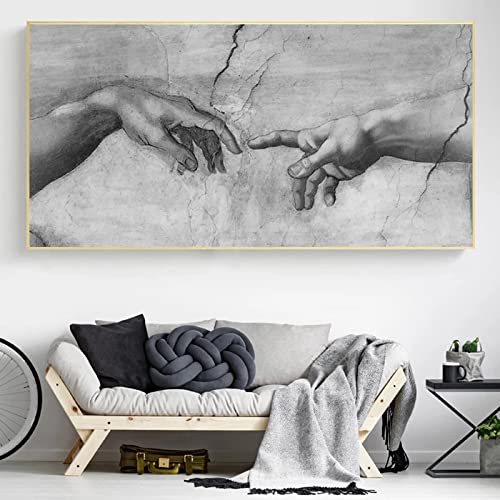 La création d'Adam poster avec cadre interne 90x145cm pour salon