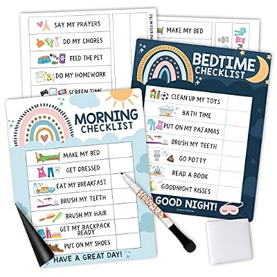 Magnetic Morning & Bedtime Routine Chart for Kids - Australia | Ubuy