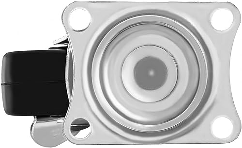 Miniatura 9 de Paquete de 4 12 o 24 ruedas giratorias de goma con placa superior y rodamientos resistentes