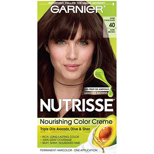 Garnier Nutrisse Haircolor Creme, Dark Brown [40] 1 ea (Pack of 5)