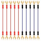 Swpeet 10-teiliges rotes und blaues Verbindungskabel-Set, perfekt für Physik-Labor-Stromanschluss, Demos, Lehren von Grundprinzipien der Elektrizität und einfachen Schaltungskabeln