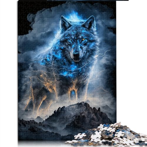 Puzzle für Erwachsene, 1000 Teile, Phantomwolf-Holzpuzzle, geeignet für Erwachsene und Kinder über 12 Jahre, Lernspiel, Herausforderungsspielzeug, Größe: 50 x 75 cm