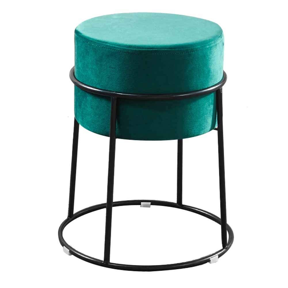 Tabouret ottoman repose-pieds rembourré de salon avec cadre en fer