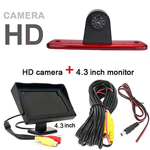 Parking Camera Kit4.3'' Inch TFT LCD Screen Auto Monitor + HD Night Vision Brake Light Rear View Camera Reversing Camera for Citroen Jumpy/Peugeot Expert/Toyota Proace van 3 transporter 2007-2016 - Image 3