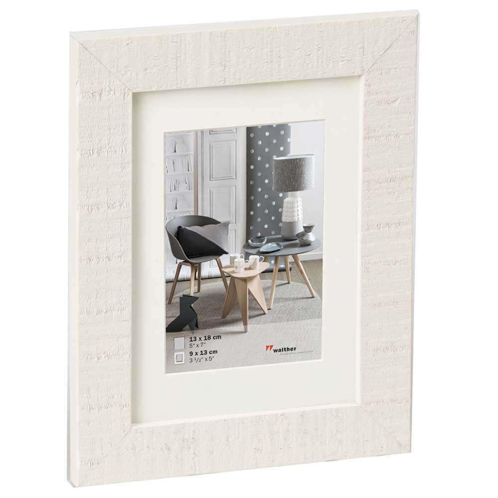 walther design Design HO318V Home Holzrahmen, 13x18 cm, polarweiß