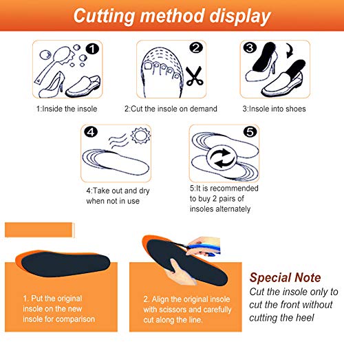 Nuonove Heated Insoles Sole Warmer Foot Warmer Heat Sole Shoe Heating Thermal Insoles with USB Rechargeable Size 41/46 Black - Image 5