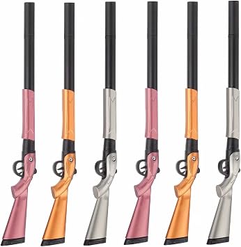 Cool Gun-Shaped Ballpoint Pen, Blue Ink, 12 Pack