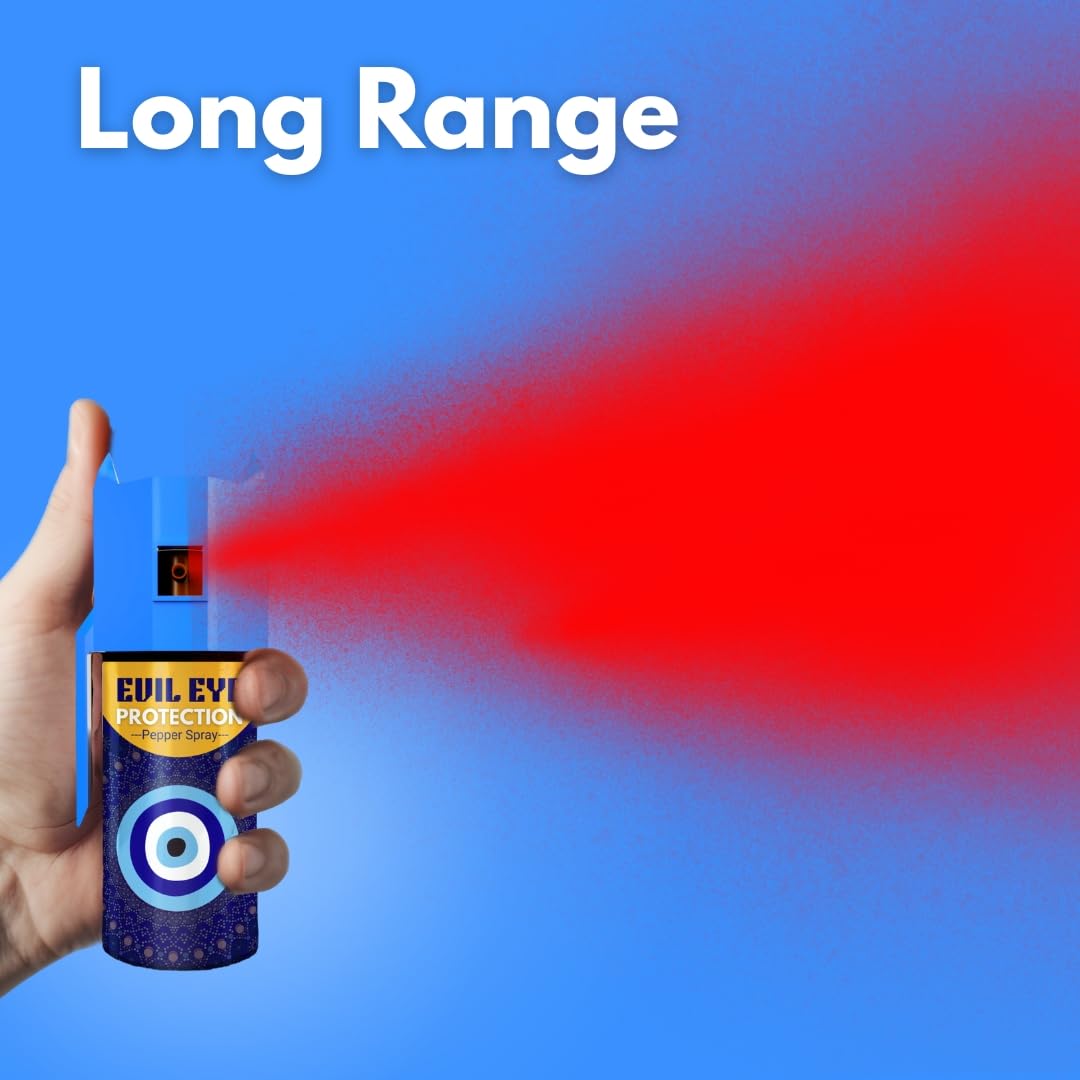 Evil Eye Protection Pepper Spray, Self Defence Spray with Glass Breaker Cap, Includes Holster by Devil Will Cry Brand 2