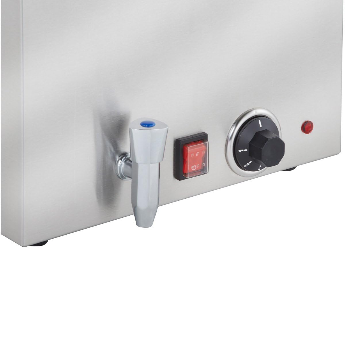 GastroHero Bain Marie ECO GN 1/1 mit Ablasshahn Bainmarie Speisenwärmer Warmhaltebecken 30–90 °C Gastronomie Buffet Catering Warmhaltegerät