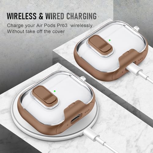 Image of for AirPods Pro 3 Case (2025) with Phone Stand & Cleaner Kit, Cute Soft Silicone Cover for AirPods Pro 3rd Genera case with Keychain for Women Men with Keychain for Airpod Pro case(2025)-Rose Gold
