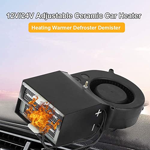 Chauffage voiture, Régulateur température sécurité Ventilateur céramique 12V 24V 150W à 500W Chauffage intérieur pour défroissage hiver conducteur automobiliste véhicule professionnel