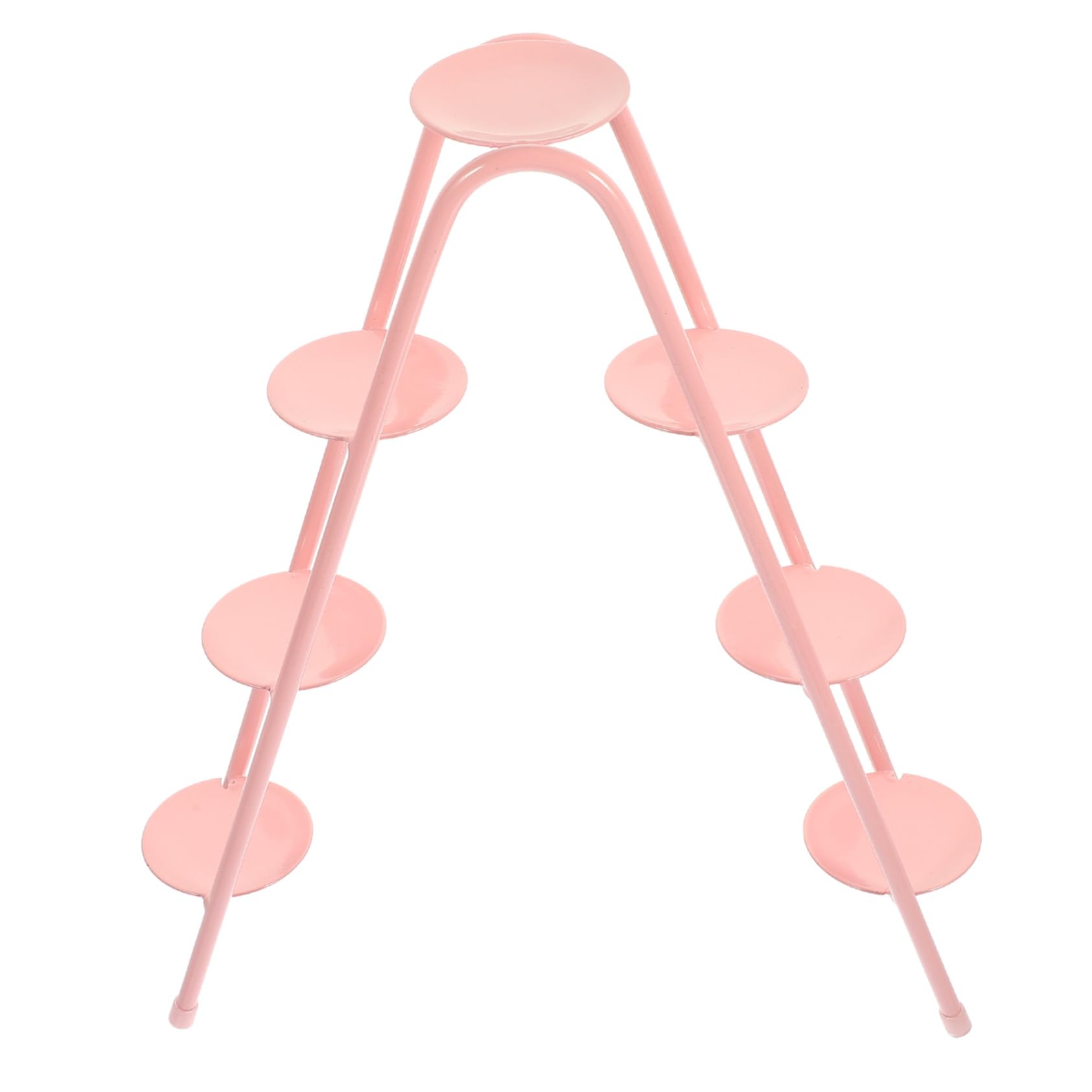 Cabilock Set Dessert Stand Toy Display Holder Cup Cake Tier Stand Tier Cake Stand Cupcake Display Organizer Cupcake Shelves Snack Tray with Lid Party Cupcake Stand Jewelry Stand Pink Iron