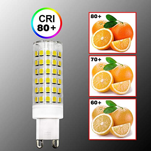 ZHENMING G9 Dimmable LED Bulb 9W Equivalent 60W- 80W Halogen Bulb Cool White 6500K, 220V-240V, 6-Pack - Image 5