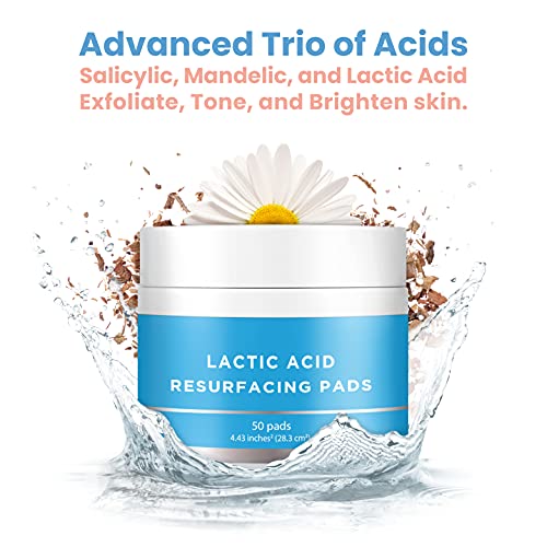 Pure Daily Care Lactic Acid Resurfacing Pads - Exfoliating Advanced Acid - Salicylic Lactic Mandelic Acid #TOP1