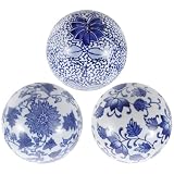 Fácil mantenimiento: la superficie lisa de estas bolas de cerámica hace que la limpieza sea muy sencilla, lo que le permite mantener sus decoraciones y vibrantes con un mínimo esfuerzo, bolas decorativas de orbes de porcelana, bolas decorativas de orbes