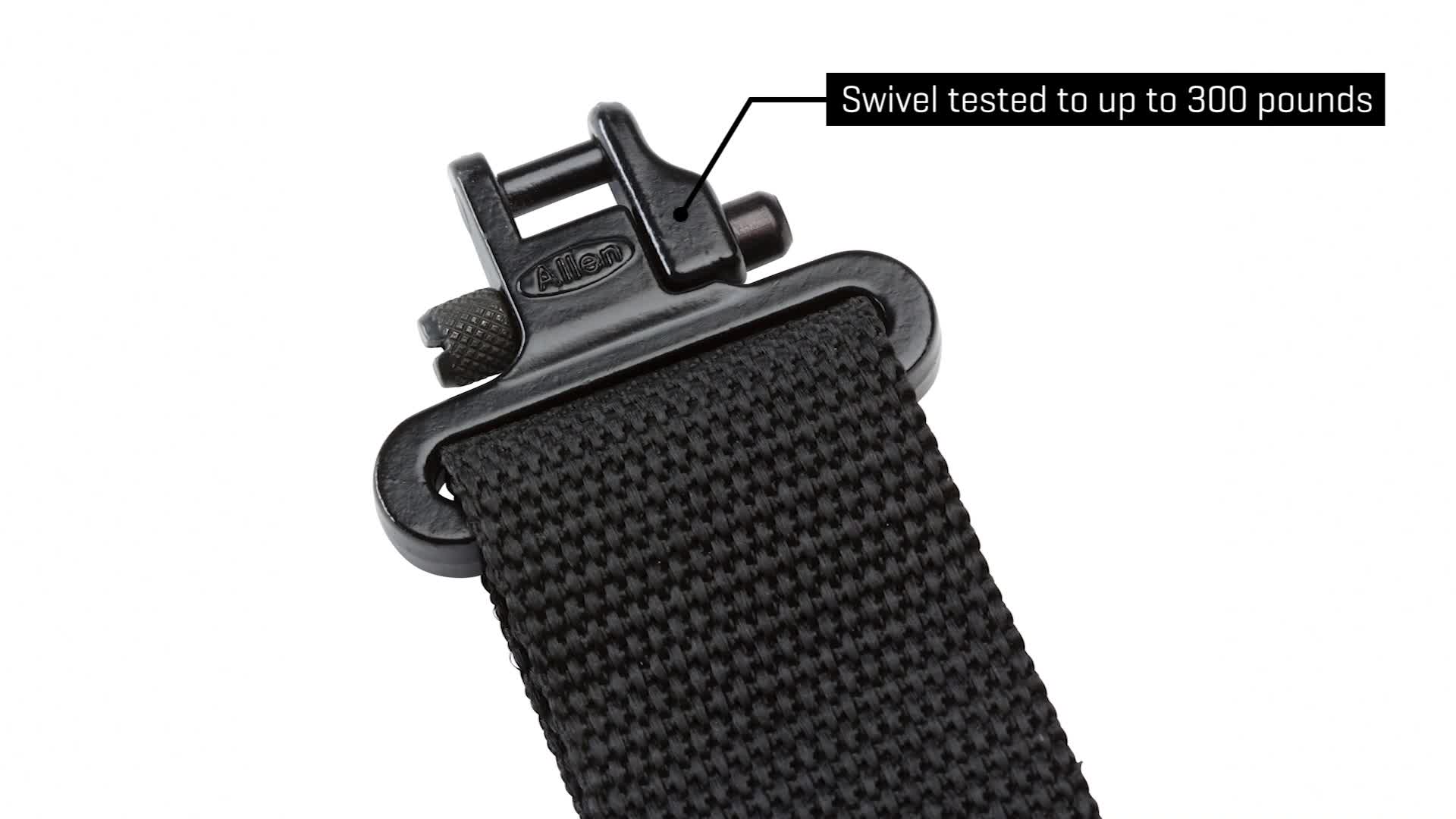Allen Company Slide-N-Lock Gun Sling With Swivels - Heavy Duty 1.25" Web - 300lb Tested