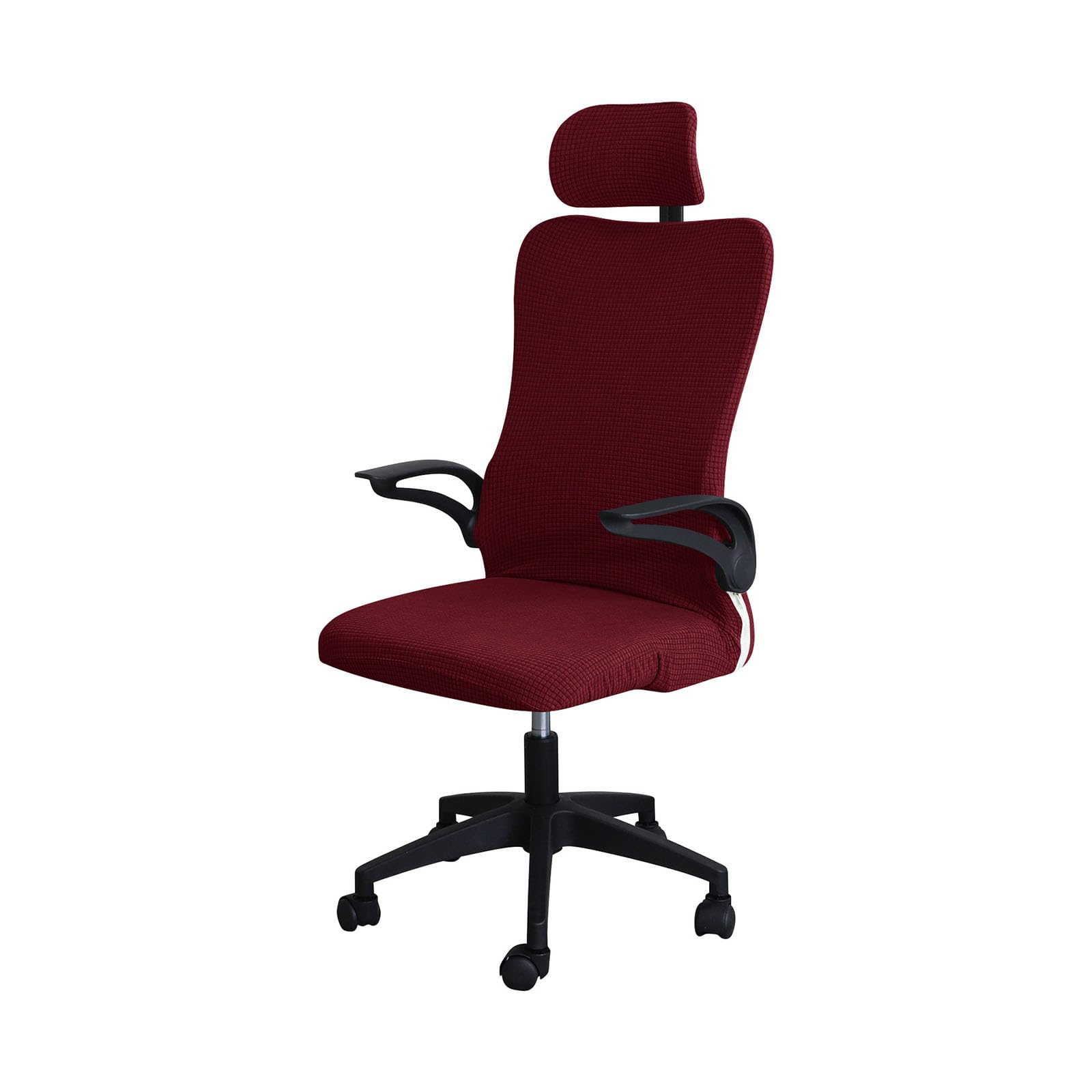 Leomix Ergonomic Office Chair Cover Set, with Headrest Cover, Universal Chair Slipcovers Soft Comfortable Washable, for Office Executive Chair,E